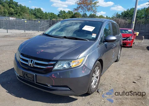 2014 Honda Odyssey Ex-L from USA, damaged, VIN 5FNRL5H66EB074147